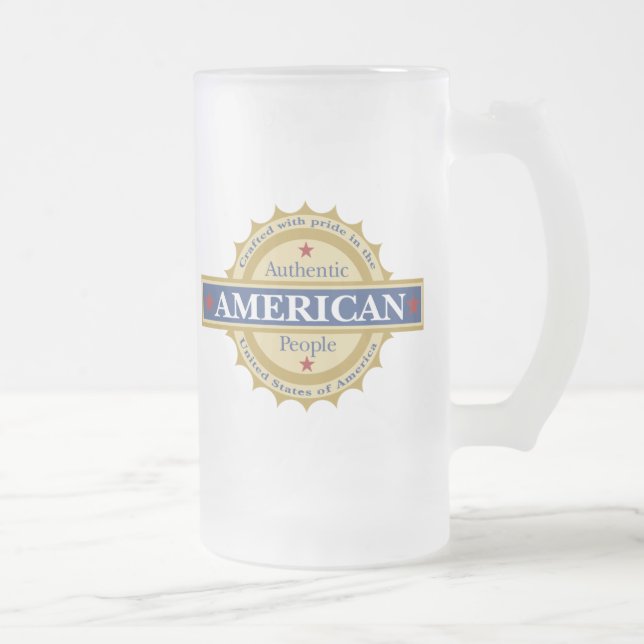 Patriotisk amerikanölmugg frostat ölglas (Höger)