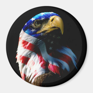 Patriotisk amerikanörn magnet