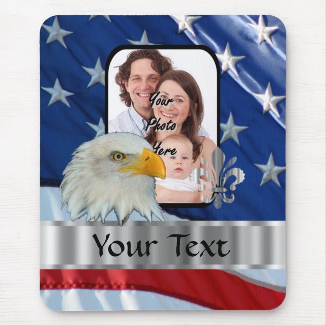 Patriotisk amerikanörn musmatta (Framsidan)