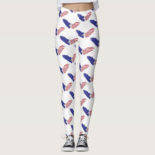 Patriotisk amerikanörn Thunder_Cove Leggings