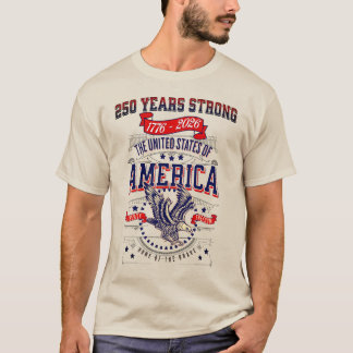 Patriotisk amerikansk 250-årsjubileum t shirt