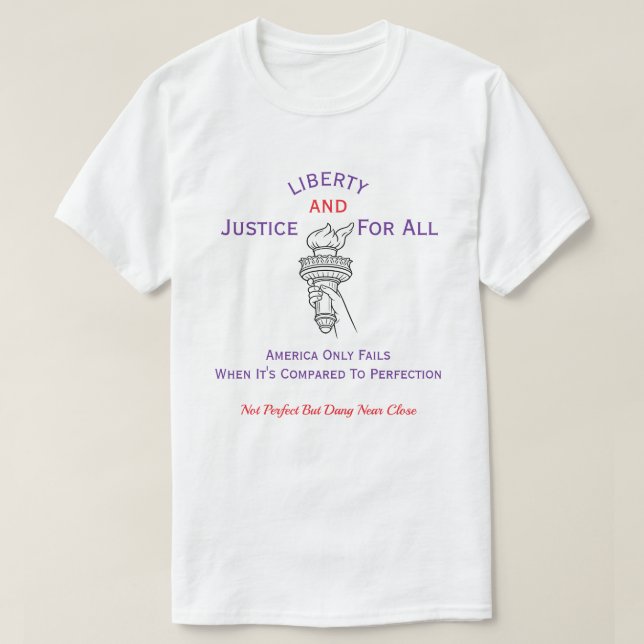 Patriotisk amerikansk (3f) T-shirt (Design framsida)