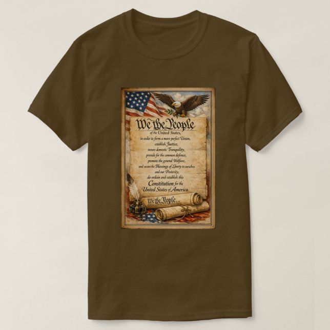 Patriotisk amerikansk (5a) T-shirt (Design framsida)