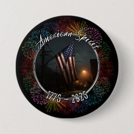 Patriotisk amerikansk anda 1776 - 2026 Flagga Knapp