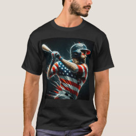 Patriotisk amerikansk baseboll t shirt