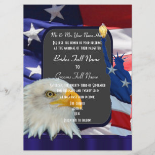 Patriotisk amerikansk bröllop inbjudningar