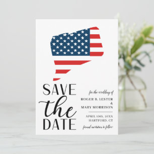 Patriotisk amerikansk delstat Connecticut Destinat Spara Datumet