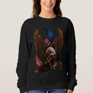 Patriotisk amerikansk design med örfil och Flagga T Shirt