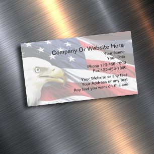 Patriotisk amerikansk design visitkortmagnet
