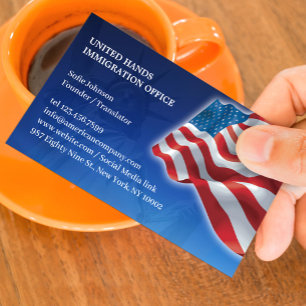 Patriotisk amerikansk flagg affärsbokskortmall visitkort