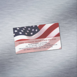 Patriotisk amerikansk flagg affärskortmagnet magnetiska visitkort