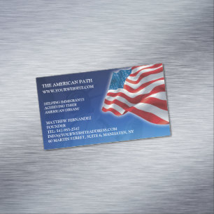 Patriotisk amerikansk flagg affärskortmagnet magnetiska visitkort