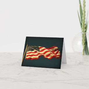 Patriotisk amerikansk flagg anteckningskort