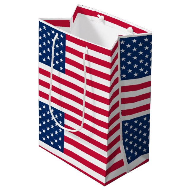 Patriotisk amerikansk flagg-gåvpåse (Framsidan Vinklad)