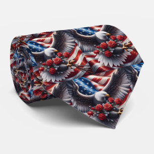 Patriotisk amerikansk flagg halsduk slips