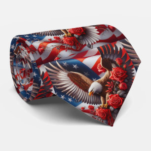 Patriotisk amerikansk flagg halsduk slips