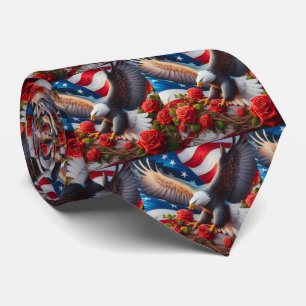 Patriotisk amerikansk flagg halsduk slips