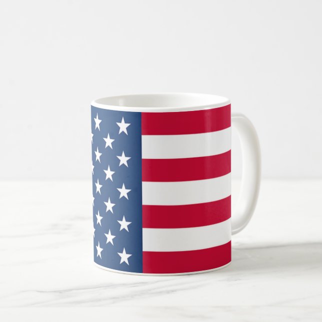 Patriotisk amerikansk flagg-kopp kaffemugg (Framsida höger)