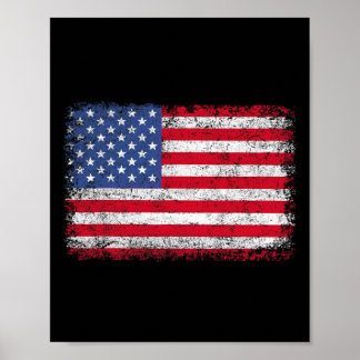 Patriotisk amerikansk flagga 4:e juli för män kvin poster