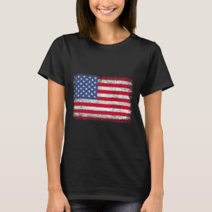 Patriotisk amerikansk flagga 4:e juli för män kvin t shirt