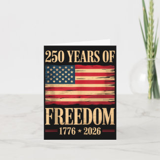 Patriotisk amerikansk flagga 4 juli 250-årsjubileu kort