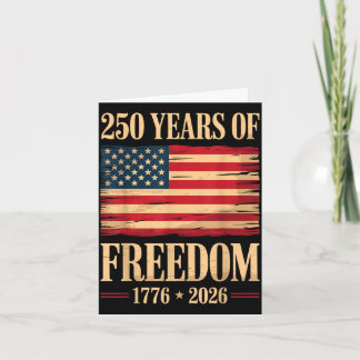 Patriotisk amerikansk flagga 4 juli 250-årsjubileu kort