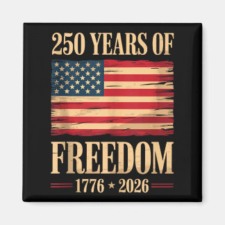 Patriotisk amerikansk flagga 4 juli 250-årsjubileu magnet