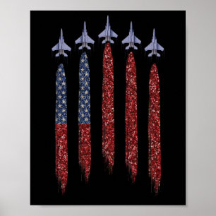 Patriotisk amerikansk Flagga 4 juli Independence d Poster