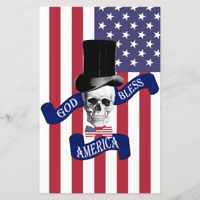 Patriotisk amerikansk flagga flygblad (Framsidan)