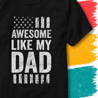 Patriotisk Amerikansk Flagga Härlig Liksom Min Pap T Shirt