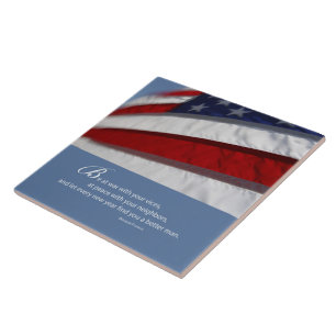 Patriotisk, amerikansk Flagga Kakelplatta