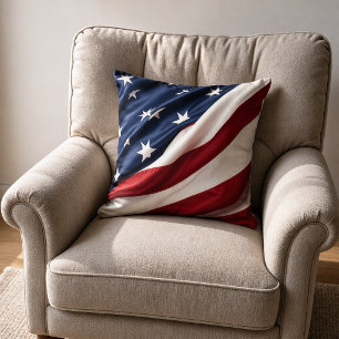 Patriotisk amerikansk flagga kudde