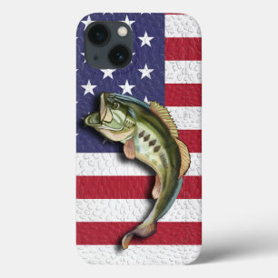 Patriotisk amerikansk Flagga Largemouth Bass Fishi