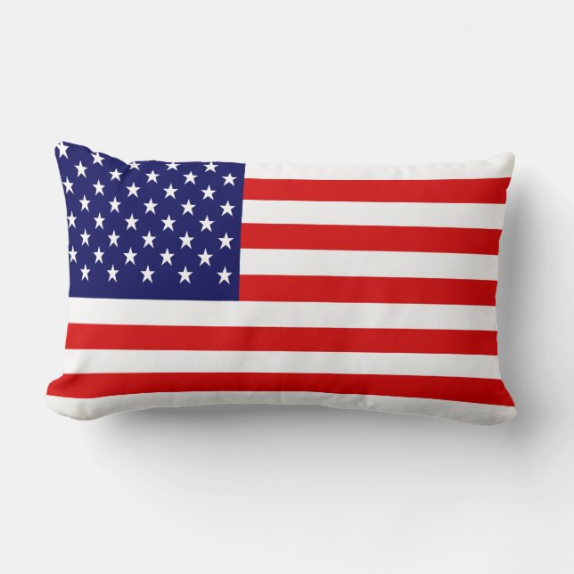 Patriotisk amerikansk flagga lumbarkudde (Framsida)