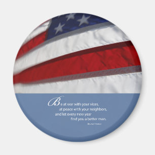 Patriotisk, amerikansk Flagga Magnet