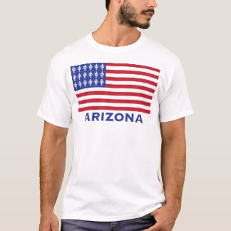 Patriotisk amerikansk flagga med Arizona-detalj T Shirt