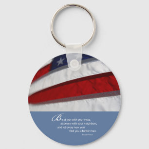Patriotisk, amerikansk flagga nyckelring
