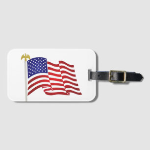 Patriotisk amerikansk flagga och örn bagagebricka
