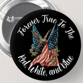 Patriotisk amerikansk flagga och örn USA 250-årsju Knapp