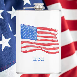 Patriotisk amerikansk flagga personlig anpassning fickplunta