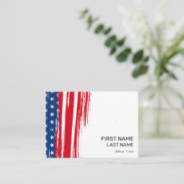 Patriotisk amerikansk Flagga Röda politiska Kampan Visitkort