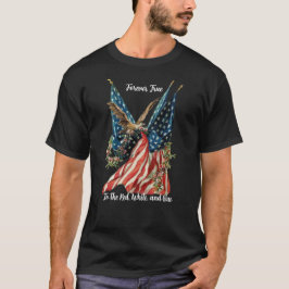 Patriotisk amerikansk flagga t shirt