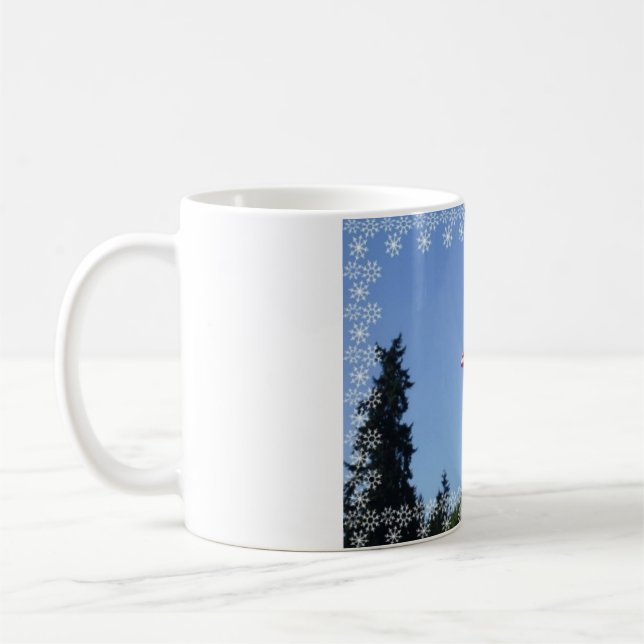 Patriotisk amerikansk flaggdesignad kopp.  kaffemugg (Vänster)