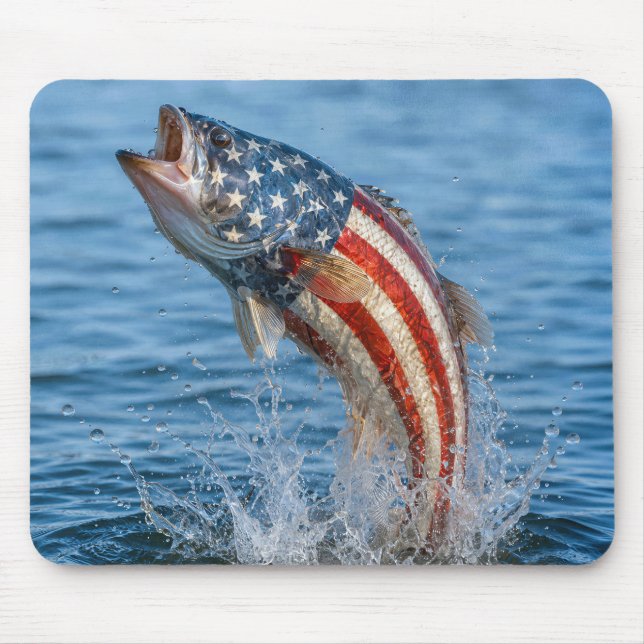 Patriotisk amerikansk flaggfisk musmatta (Framsidan)
