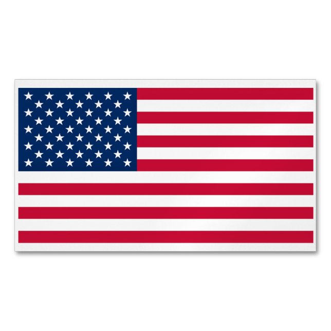 Patriotisk amerikansk flaggmagnetpresent magnetiska visitkort (Framsida)