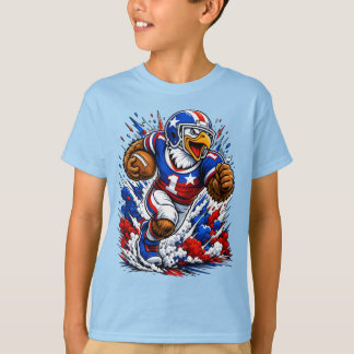 Patriotisk amerikansk fotboll Örn #1 Fotbollsspela T Shirt