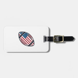Patriotisk Amerikansk Fotboll Vintage Vektor Desig Bagagebricka