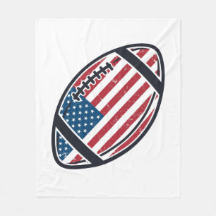 Patriotisk Amerikansk Fotboll Vintage Vektor Desig Fleecefilt