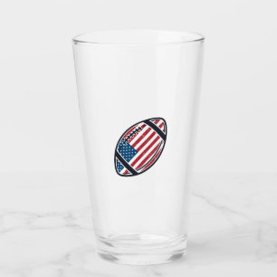 Patriotisk Amerikansk Fotboll Vintage Vektor Desig Glaskopp