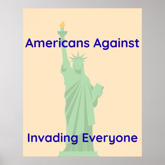 Patriotisk amerikansk Frihetsgudinnan Poster (Framsidan)